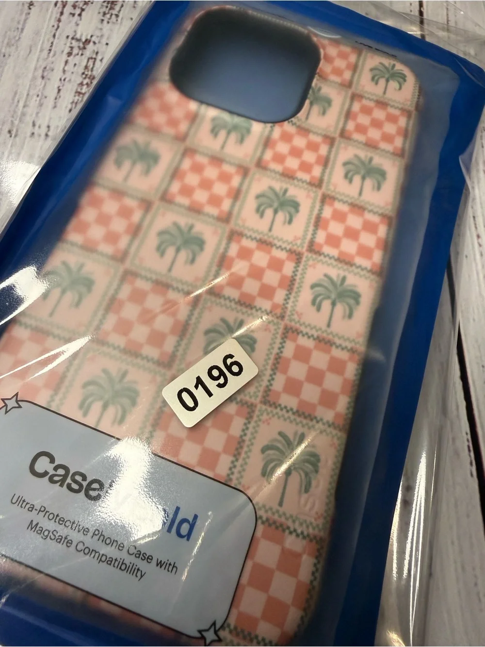 Casely Pink Palm Checker iPhone 16 Pro Max Case